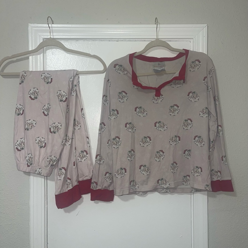 Smickingbird pink Santa pjs